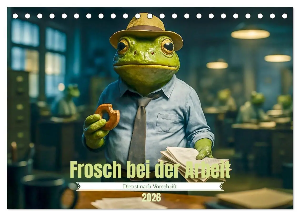 Cover: 9783516712940 | Frosch bei der Arbeit- Dienst nach Vorschrift (Tischkalender 2026...