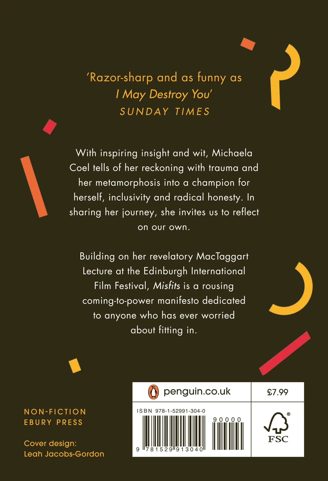 Rückseite: 9781529913040 | Misfits | A Personal Manifesto | Michaela Coel | Taschenbuch | 2023