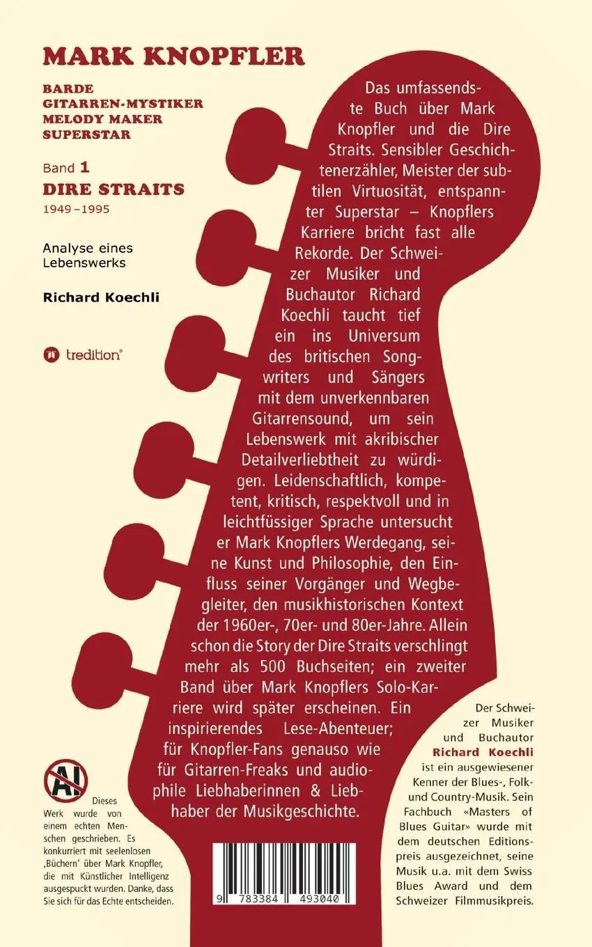 Rückseite: 9783384493040 | Mark Knopfler (Band 1, Dire Straits) - das 552 Seiten starke Buch