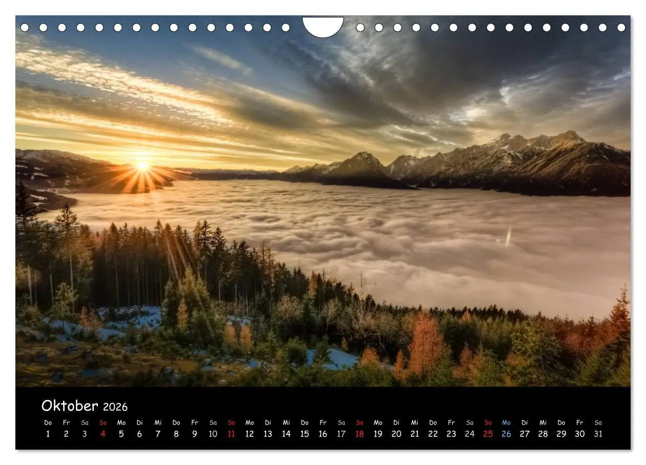 Bild: 9783516083040 | Tiroler Stimmungen (Wandkalender 2026 DIN A4 quer), CALVENDO...