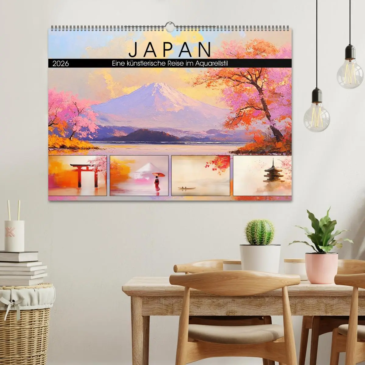 Bild: 9783457293140 | Japan. Eine künstlerische Reise im Aquarellstil (Wandkalender 2026...