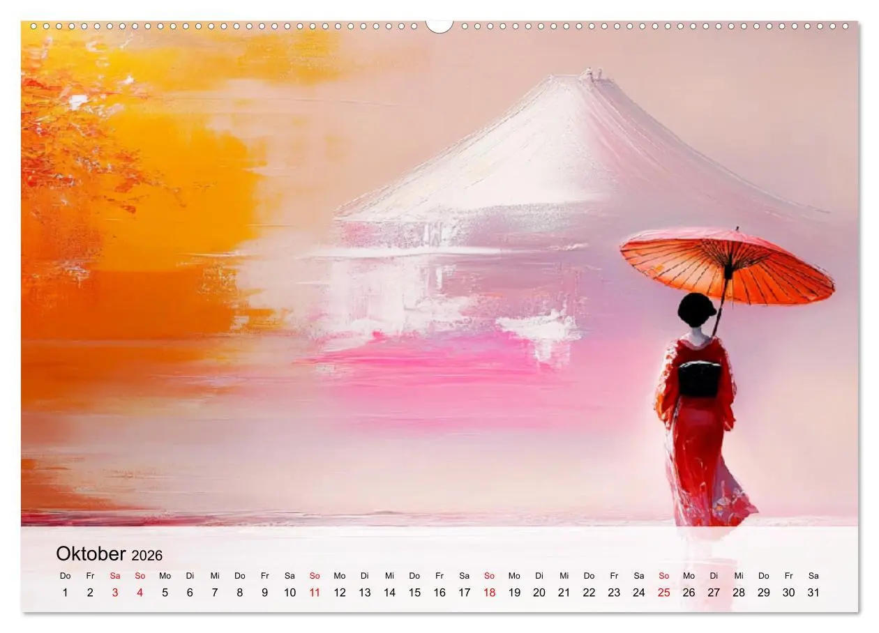 Bild: 9783457293140 | Japan. Eine künstlerische Reise im Aquarellstil (Wandkalender 2026...