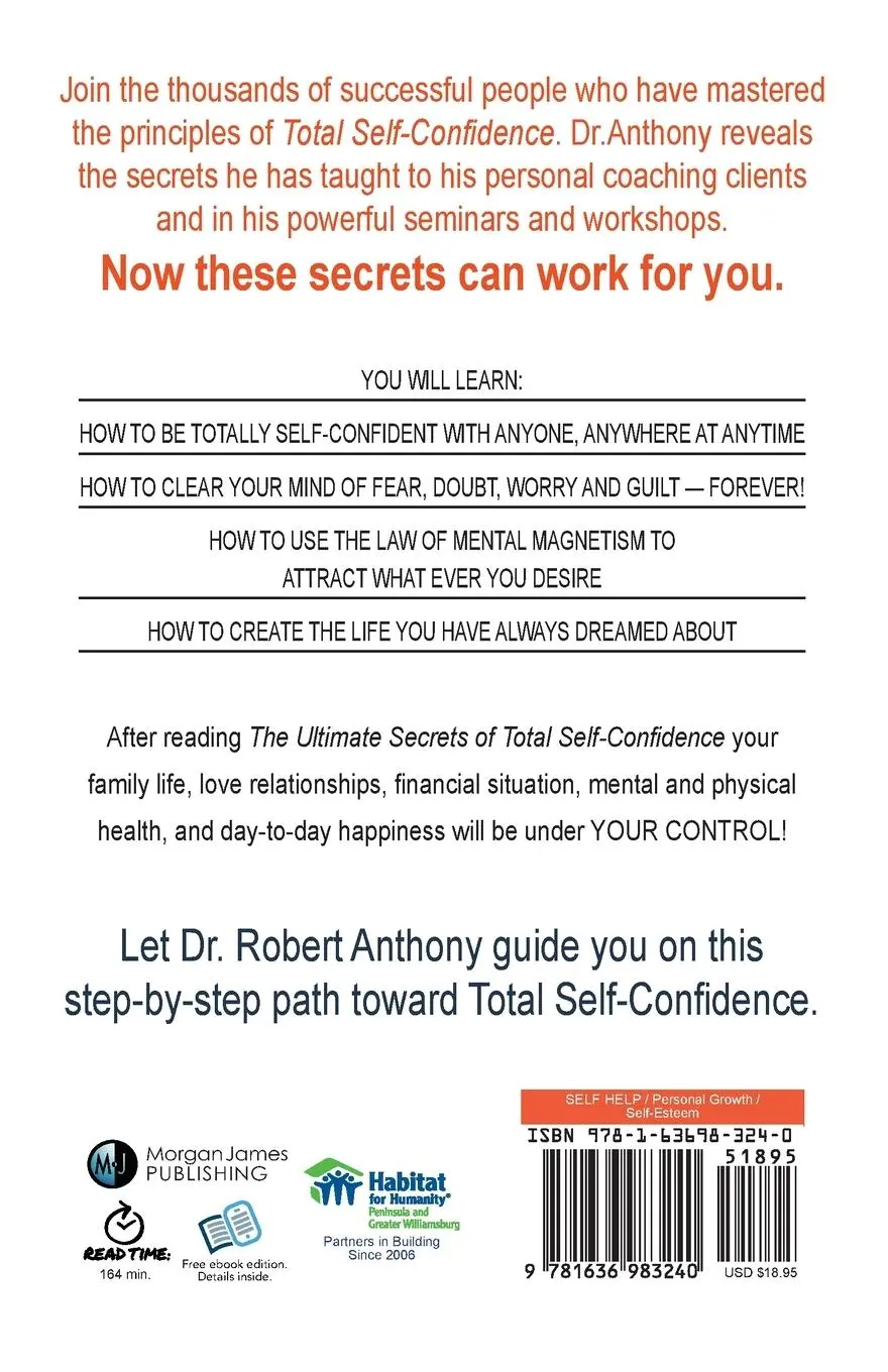 Rückseite: 9781636983240 | The Ultimate Secrets of Total Self-Confidence | Robert Anthony | Buch