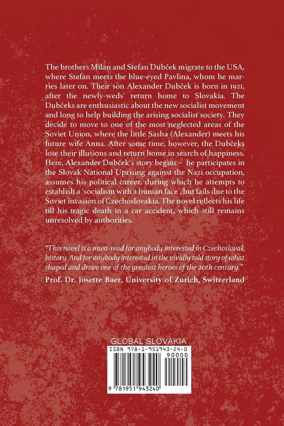 Rückseite: 9781951943240 | Stop Dubcek! The Story of a Man who Defied Power | A Documentary Novel