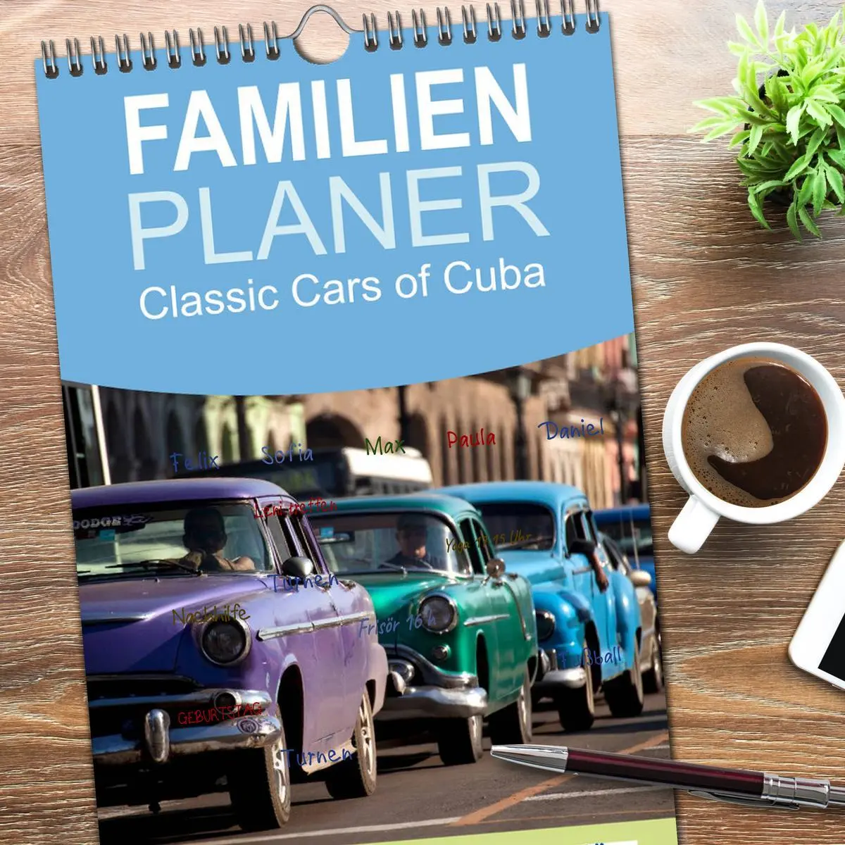 Bild: 9783516513240 | Familienplaner 2026 - Classic Cars of Cuba mit 5 Spalten...
