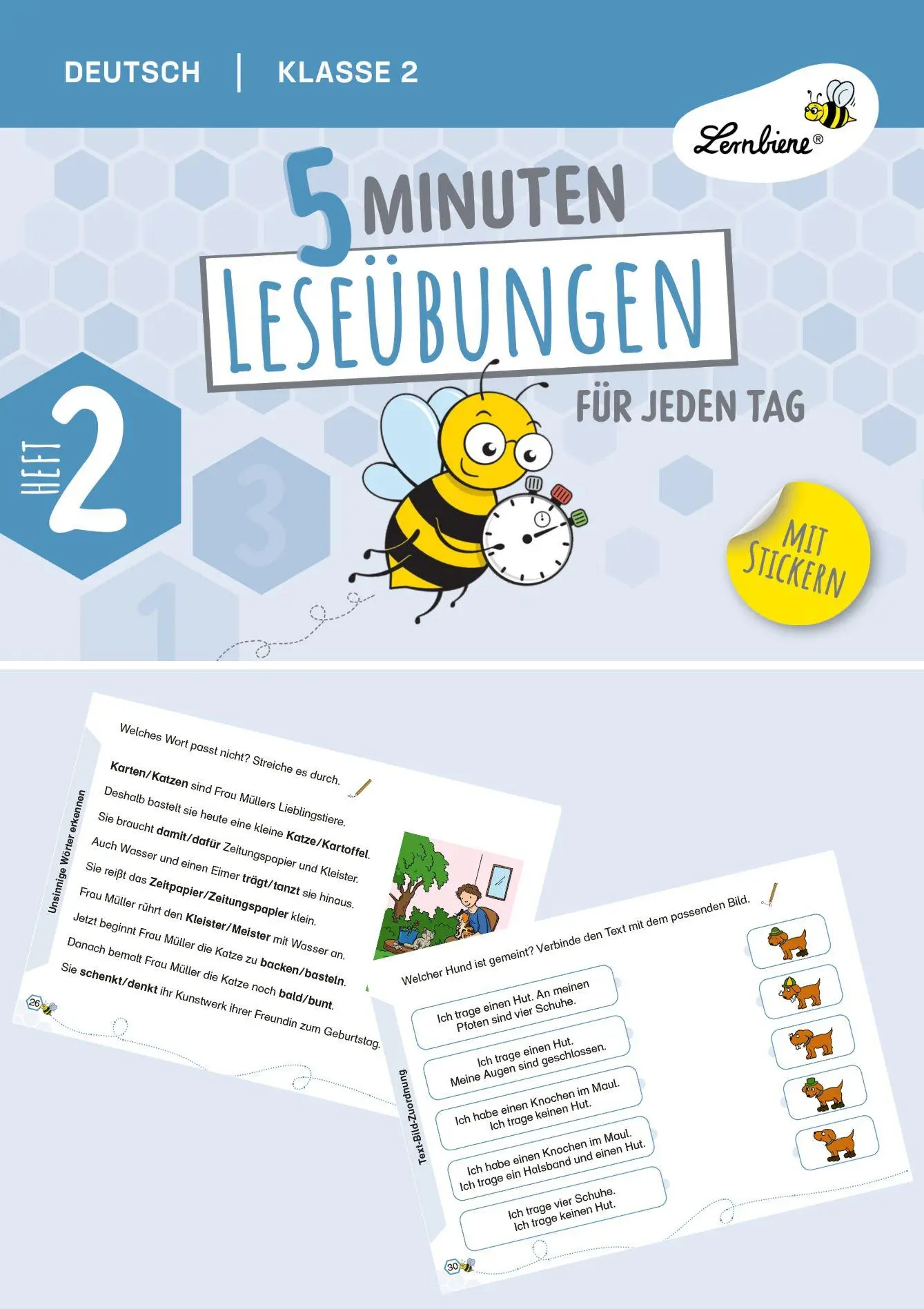 Cover: 9783746813240 | 5 Minuten Leseübungen für jeden Tag | Heft 2 (2. Klasse) | Broschüre