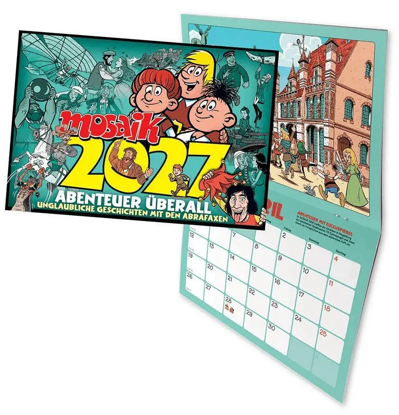 Cover: 9783864623240 | MOSAIK Kalender 2027 | Abenteuer überall | Mosaik Team | Kalender