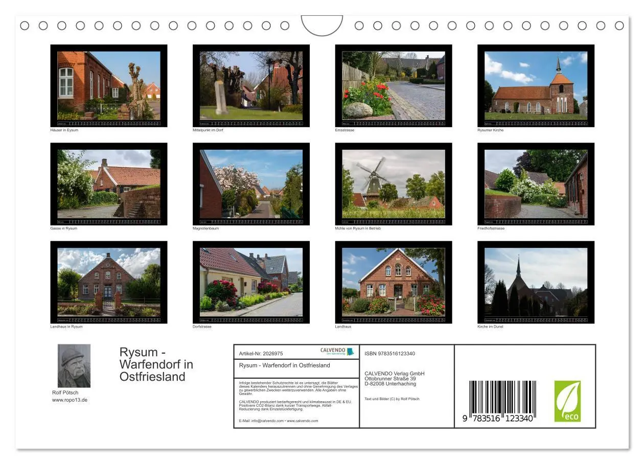 Bild: 9783516123340 | Rysum - Warfendorf in Ostfriesland (Wandkalender 2026 DIN A4 quer),...