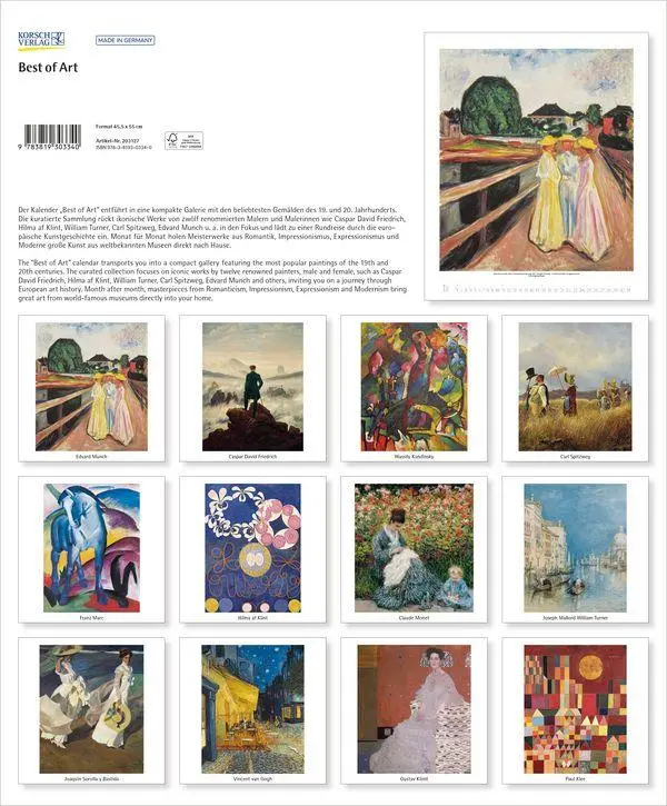 Bild: 9783819303340 | Best of Art 2027 | Korsch Verlag | Kalender | 14 S. | Deutsch | 2027