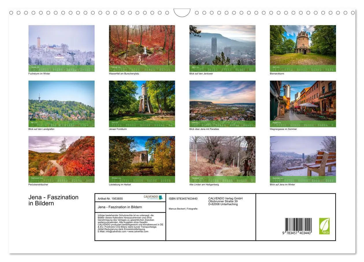 Bild: 9783457403440 | Jena - Faszination in Bildern (Wandkalender 2026 DIN A3 quer),...