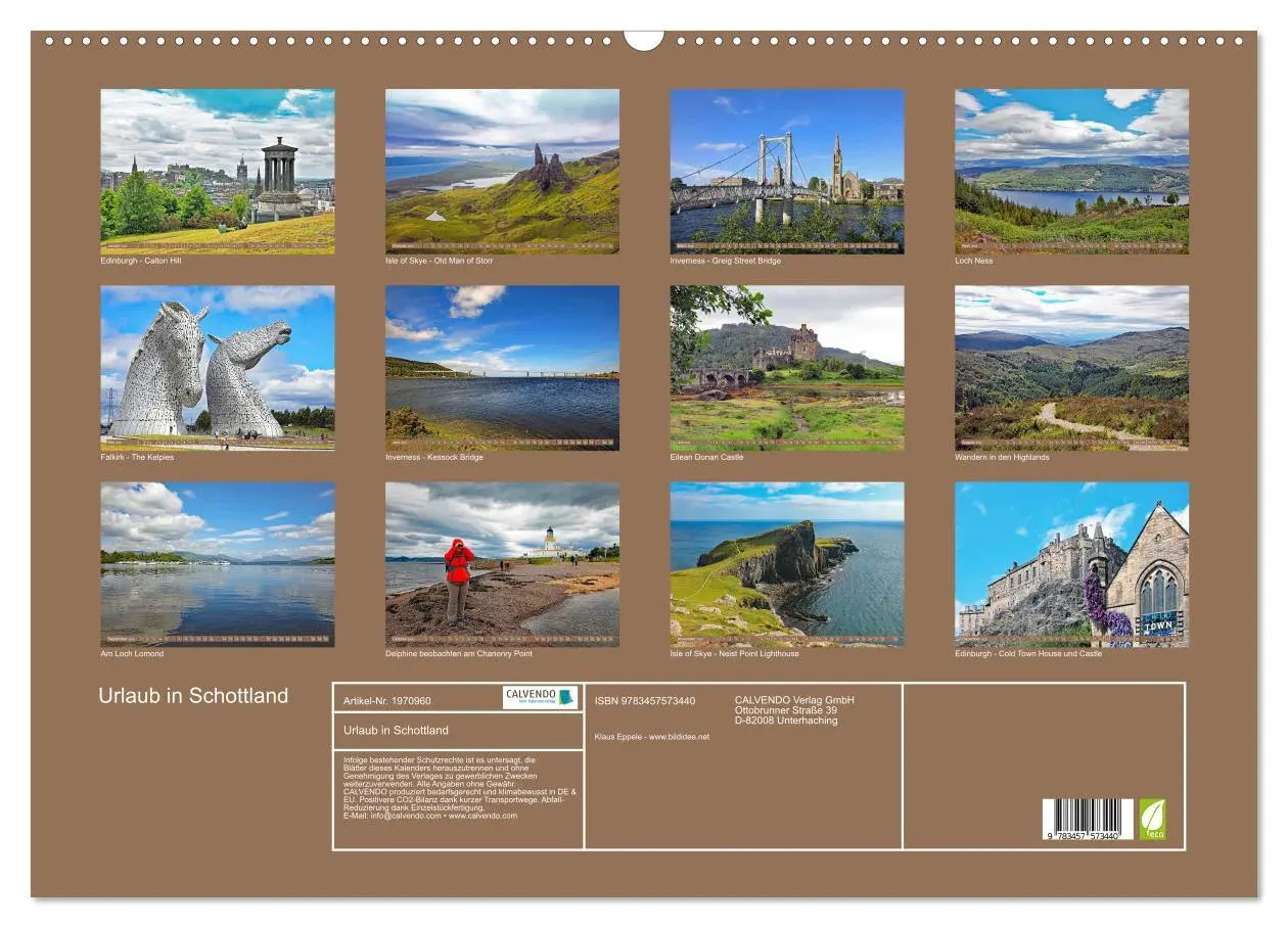 Bild: 9783457573440 | Urlaub in Schottland (Wandkalender 2026 DIN A2 quer), CALVENDO...