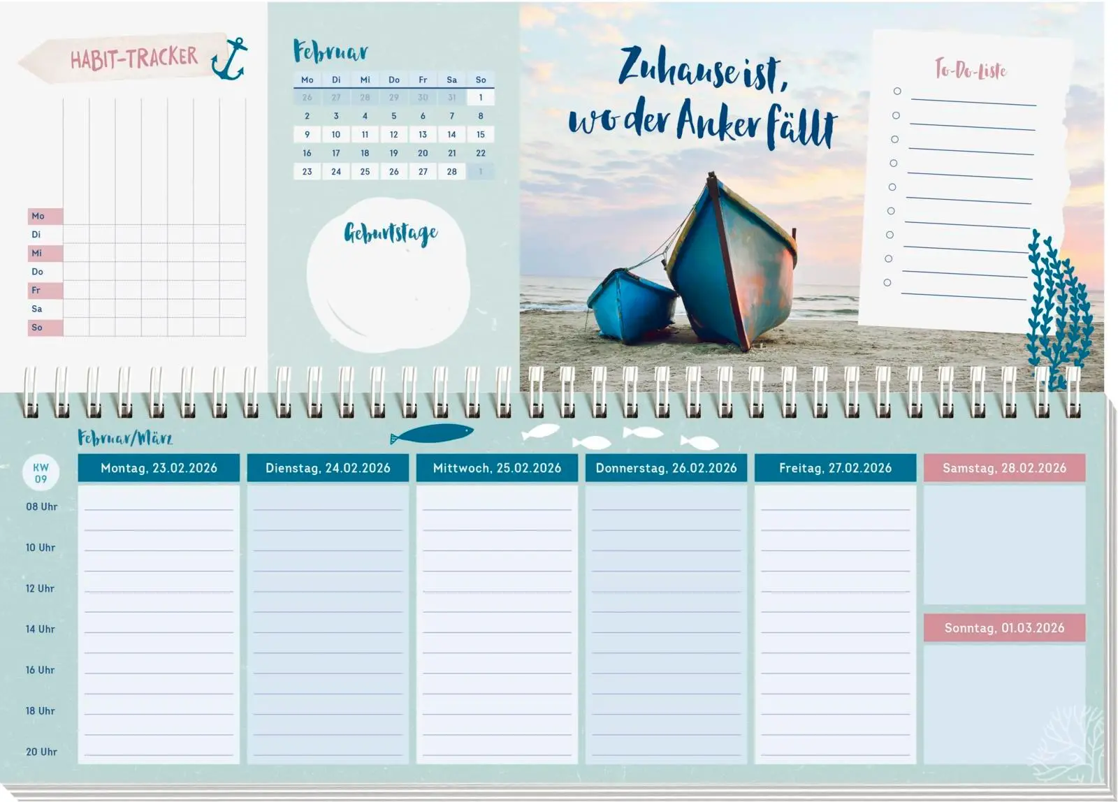 Bild: 4036442013540 | Tischkalender 2026 quer: Meer ist immer besser | Groh Verlag | 64 S.