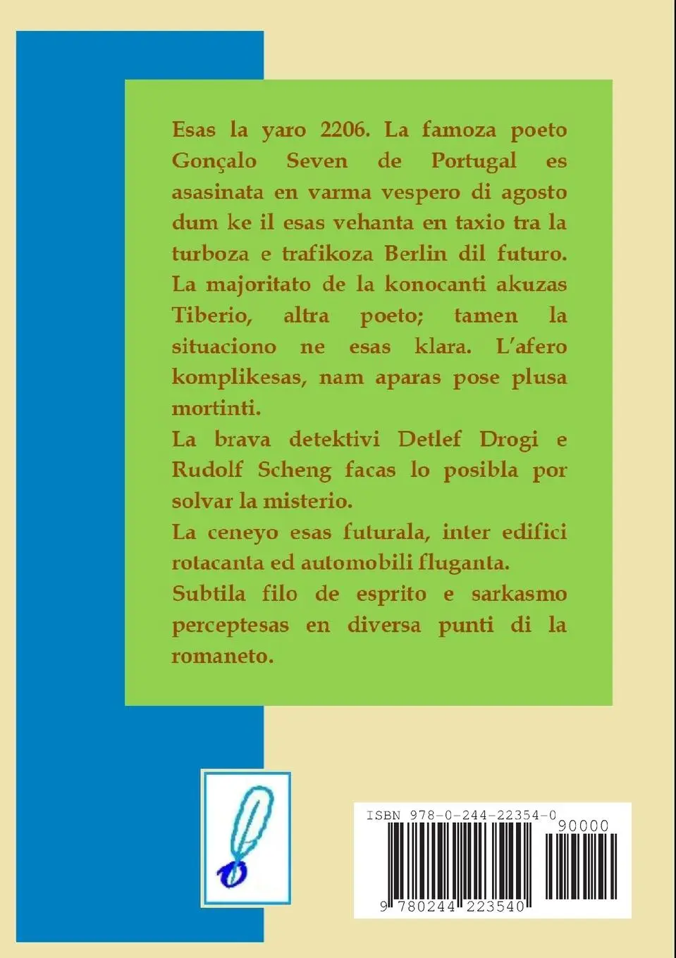 Rückseite: 9780244223540 | L'asasino di Gonçalo | Tiberio Madonna | Taschenbuch | Esperanto