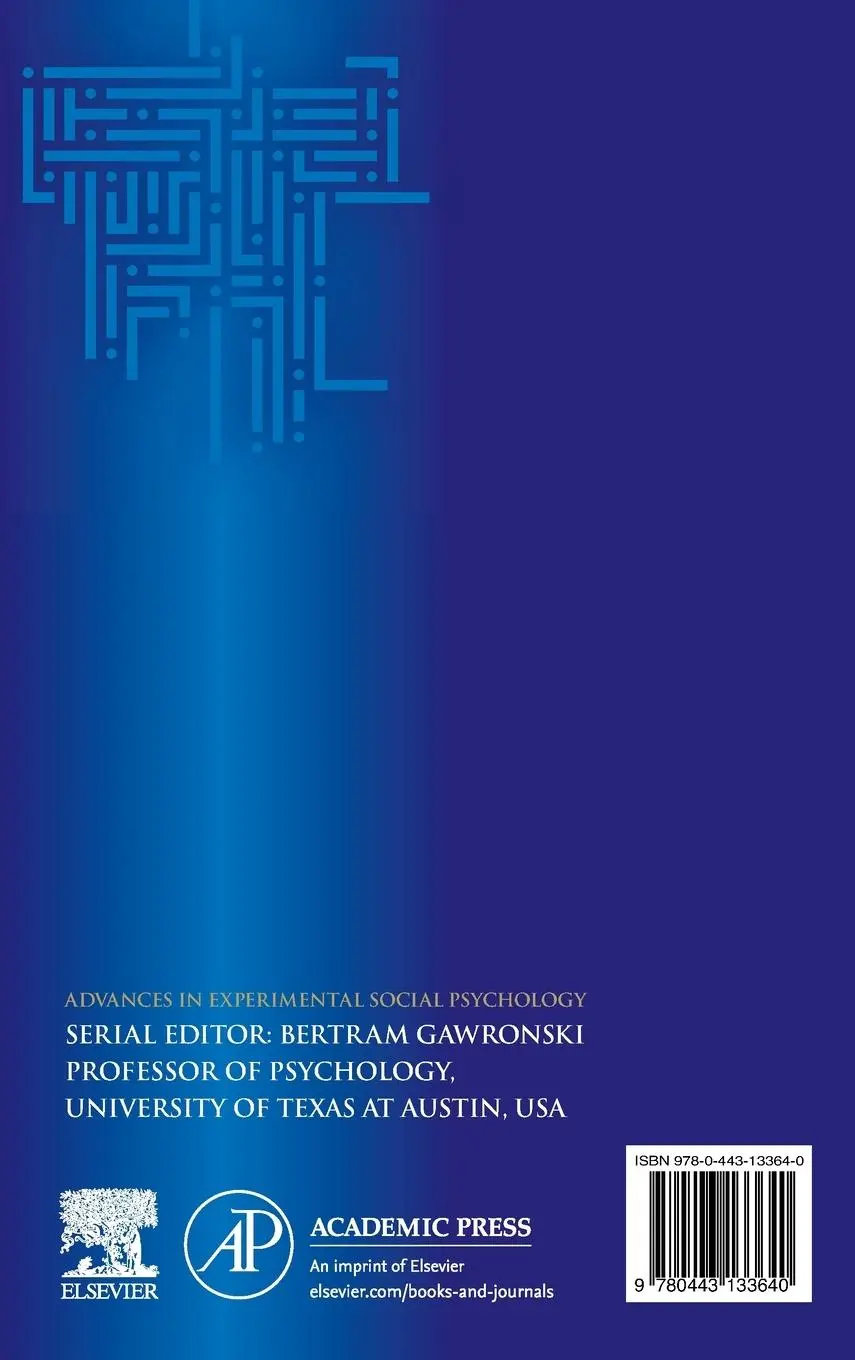 Rückseite: 9780443133640 | Advances in Experimental Social Psychology | Bertram Gawronski | Buch