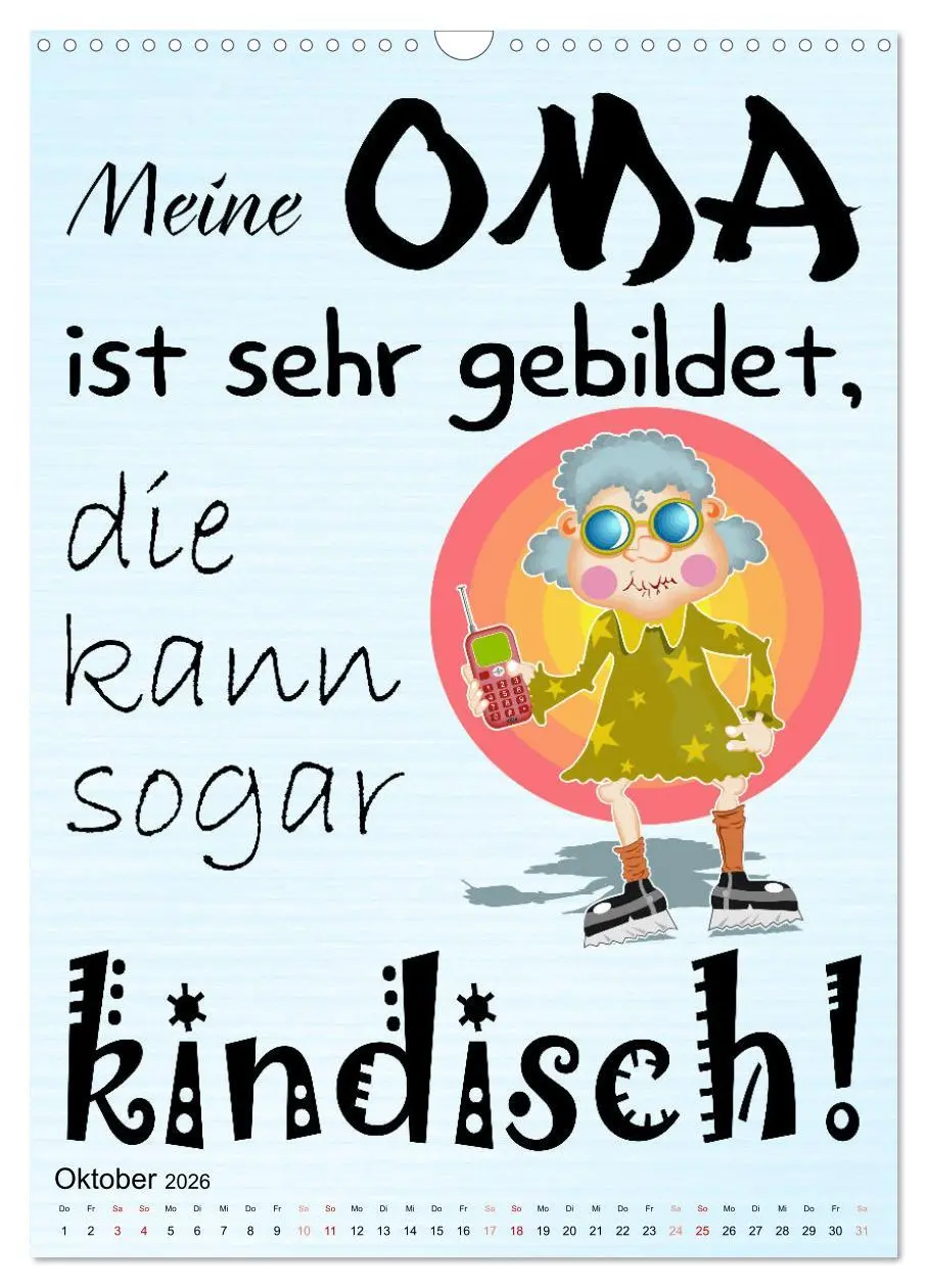 Bild: 9783516333640 | Glück ist, Oma zu sein (Wandkalender 2026 DIN A3 hoch), CALVENDO...