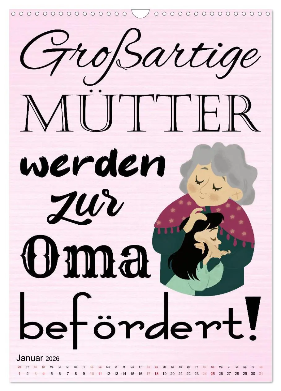 Bild: 9783516333640 | Glück ist, Oma zu sein (Wandkalender 2026 DIN A3 hoch), CALVENDO...