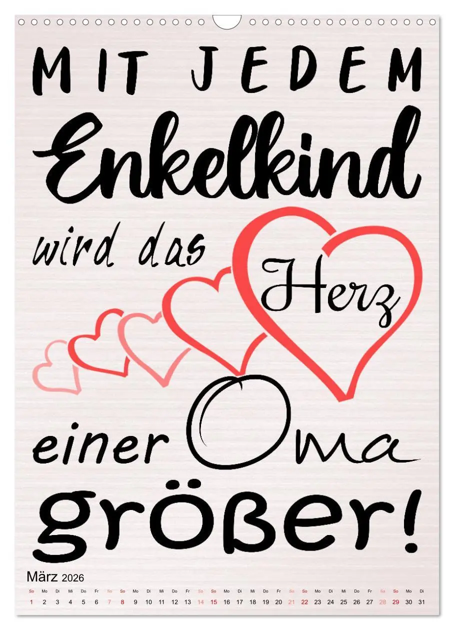 Bild: 9783516333640 | Glück ist, Oma zu sein (Wandkalender 2026 DIN A3 hoch), CALVENDO...
