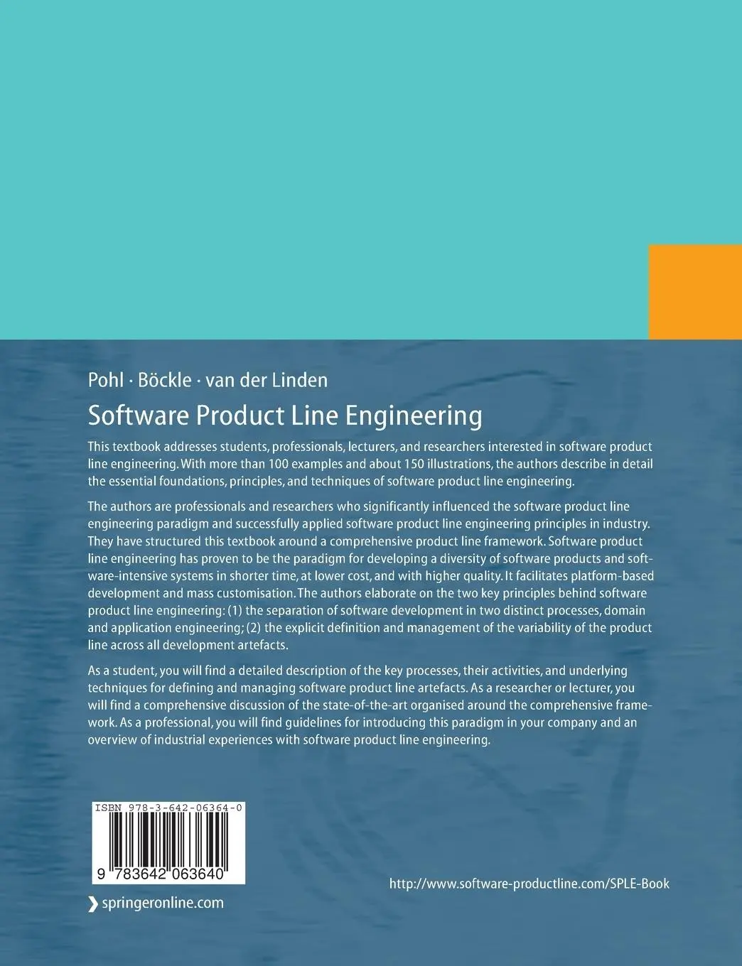 Rückseite: 9783642063640 | Software Product Line Engineering | Klaus Pohl (u. a.) | Taschenbuch
