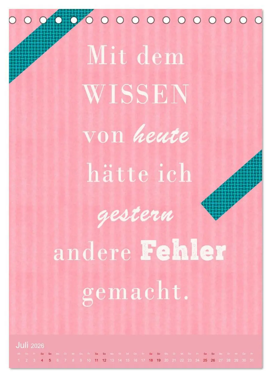 Bild: 9783516253740 | Arbeit macht Spaß (Tischkalender 2026 DIN A5 hoch), CALVENDO...