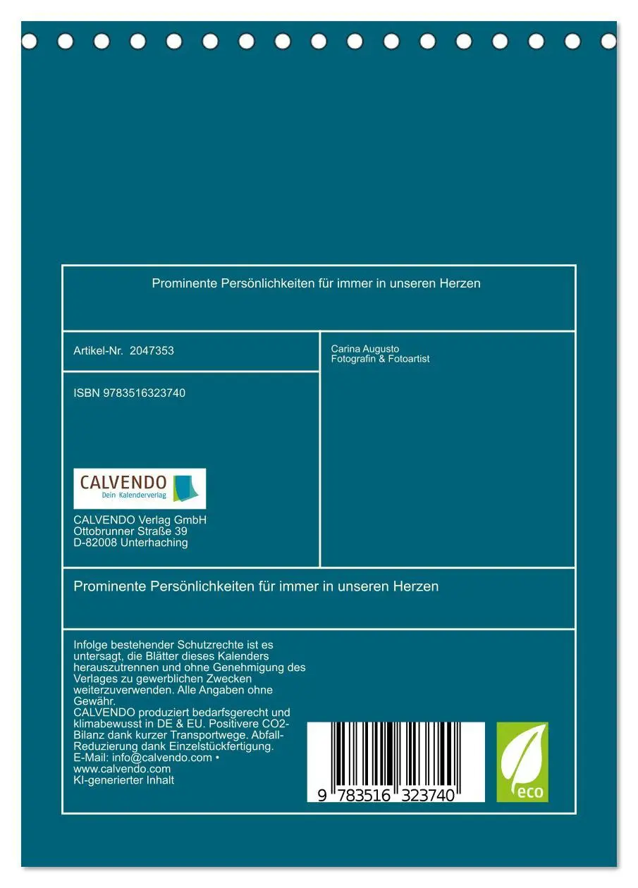 Bild: 9783516323740 | Prominente Persönlichkeiten für immer in unseren Herzen...