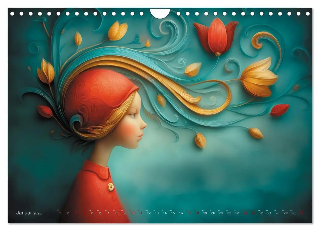 Bild: 9783516703740 | Naive Farbwelten (Wandkalender 2026 DIN A4 quer), CALVENDO...