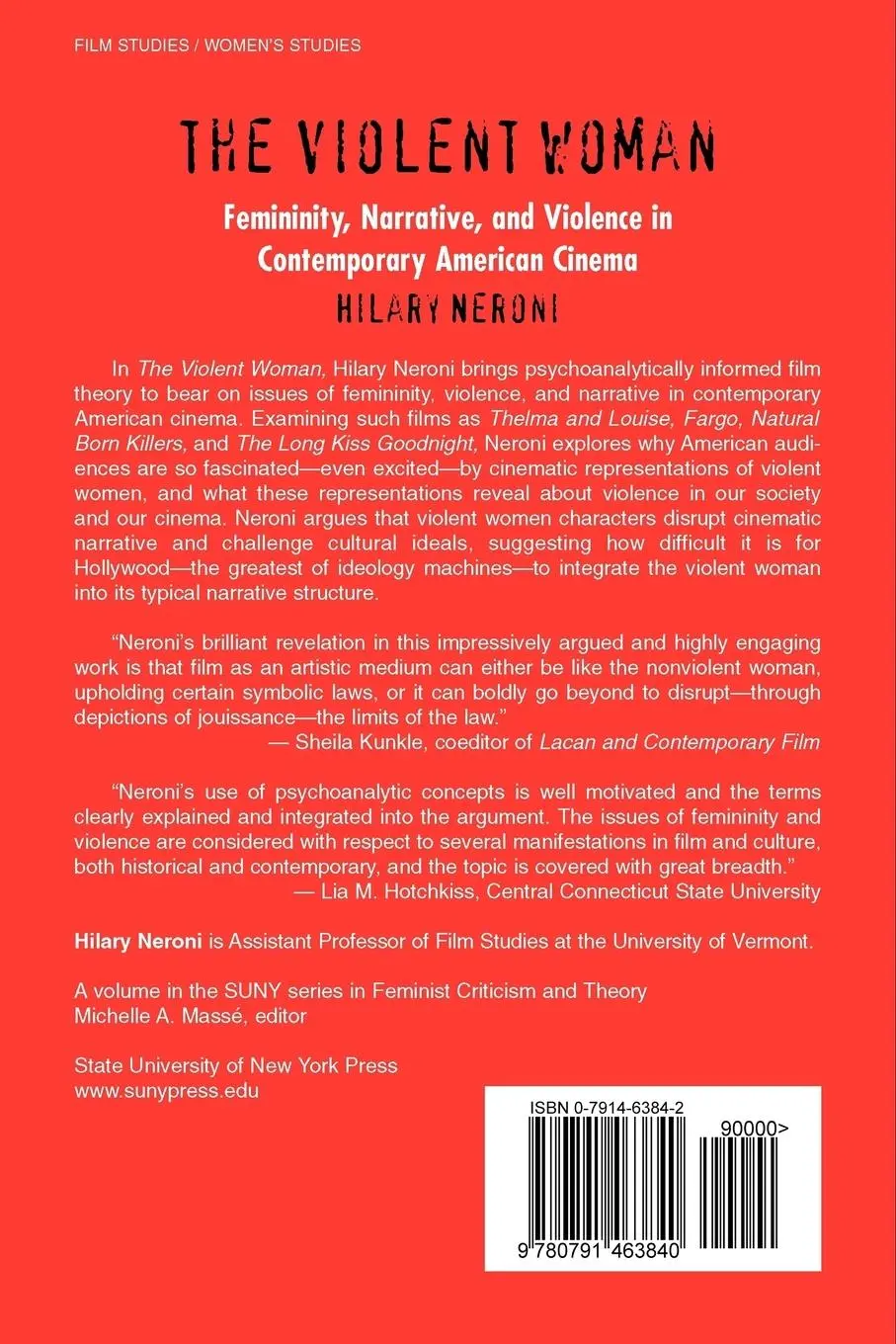 Rückseite: 9780791463840 | The Violent Woman | Hilary Neroni | Taschenbuch | Englisch | 2005