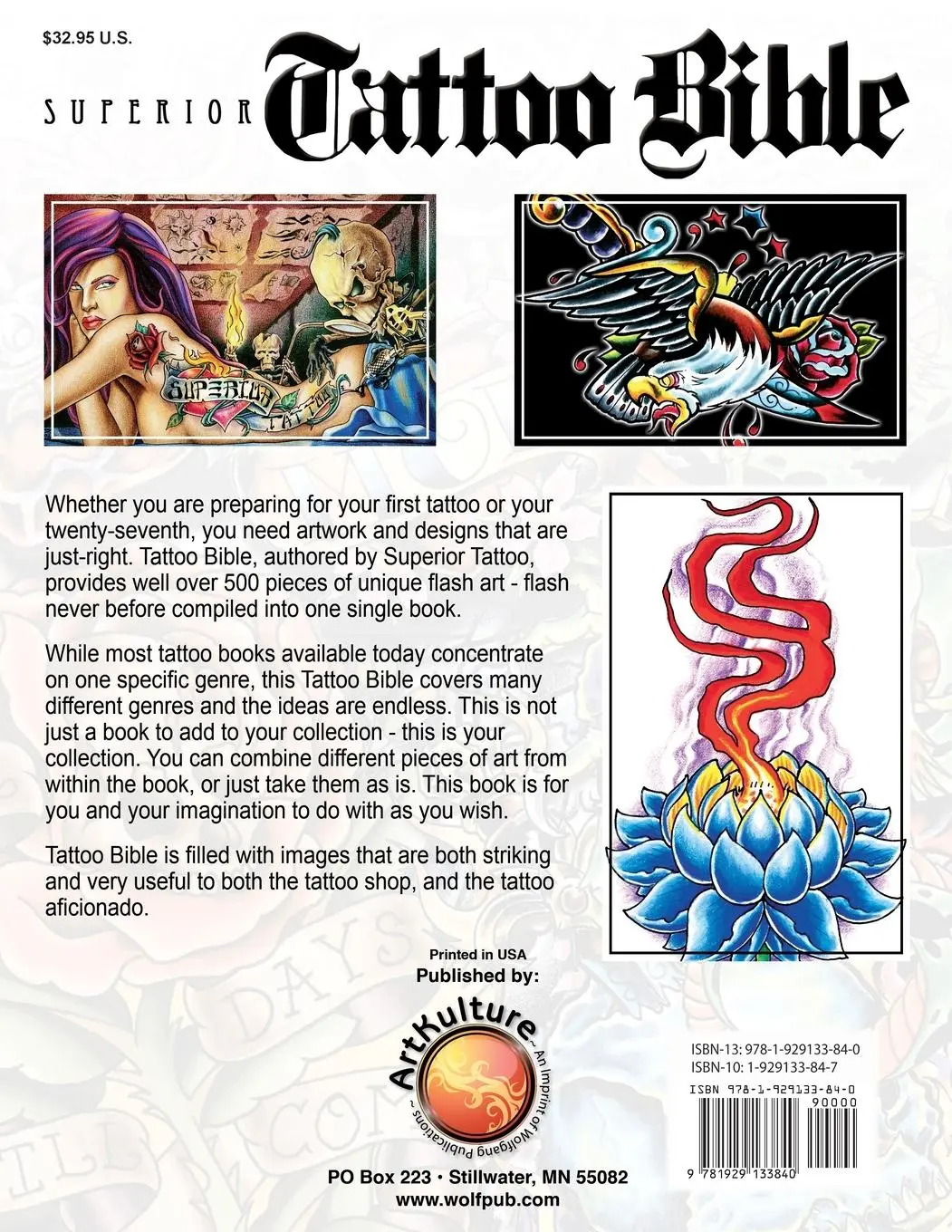 Rückseite: 9781929133840 | Tattoo Bible One | Superior Tattoo | Taschenbuch | Englisch | 2010