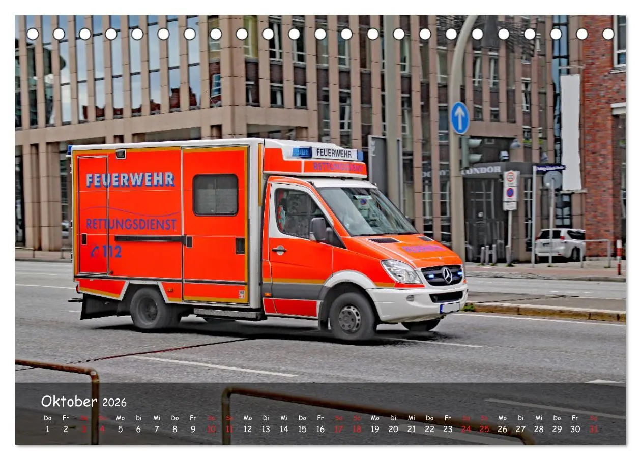 Bild: 9783457603840 | Der Rettungsdienst (Tischkalender 2026 DIN A5 quer), CALVENDO...