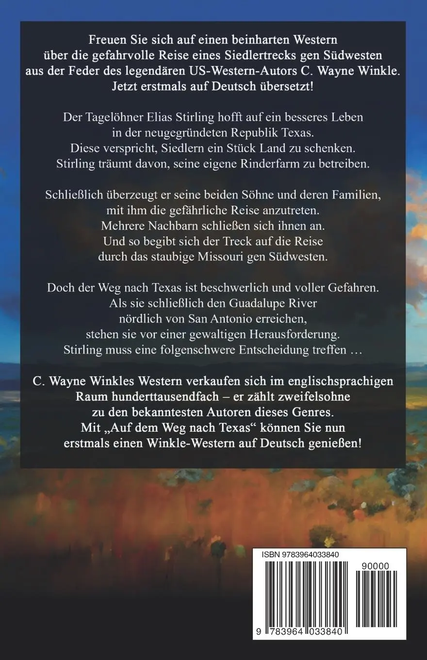 Rückseite: 9783964033840 | Auf dem Weg nach Texas | Die Stirling-Familiensaga ¿ Ein Western