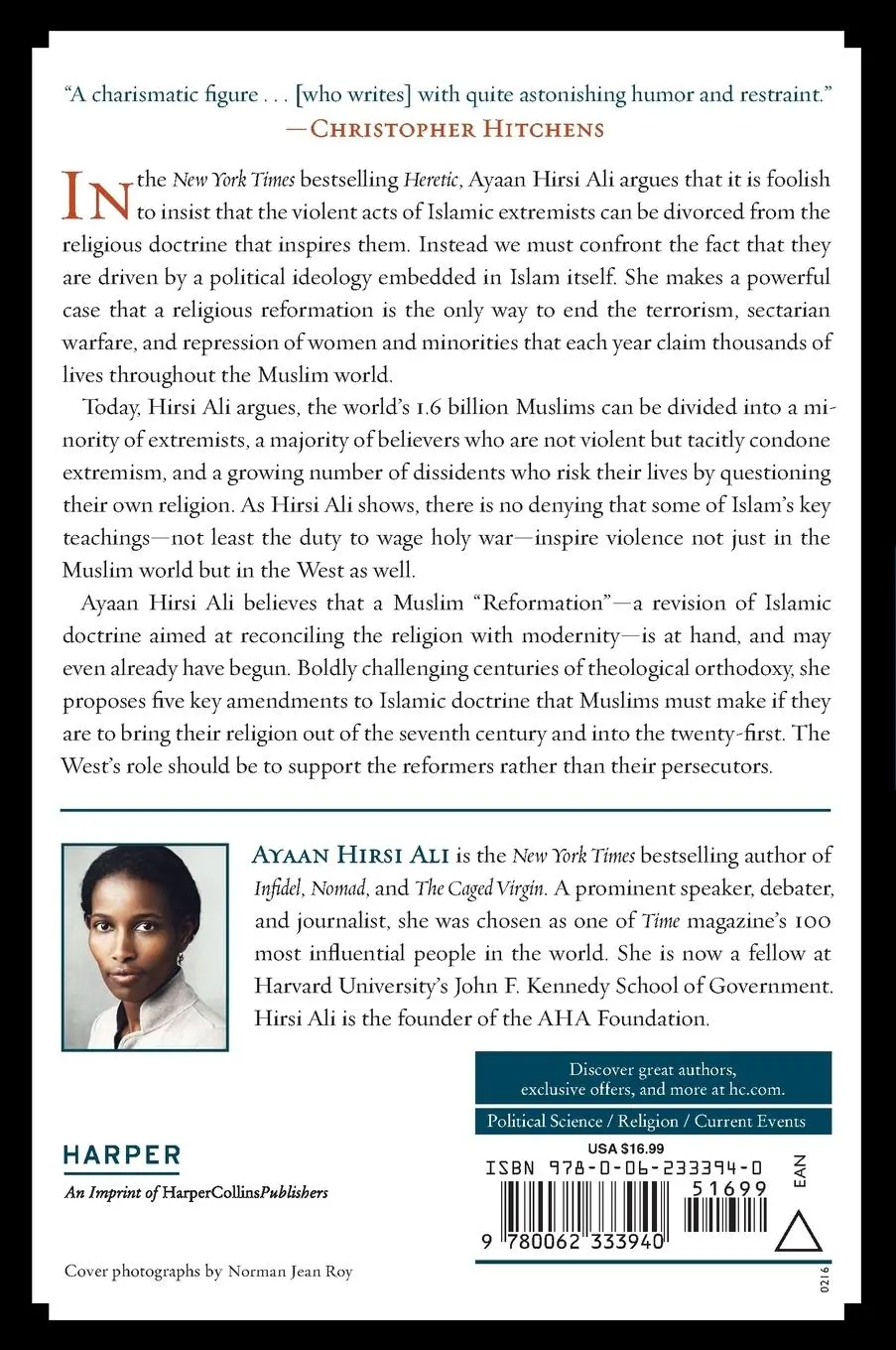 Rückseite: 9780062333940 | Heretic | Why Islam Needs a Reformation Now | Ayaan Hirsi Ali | Buch