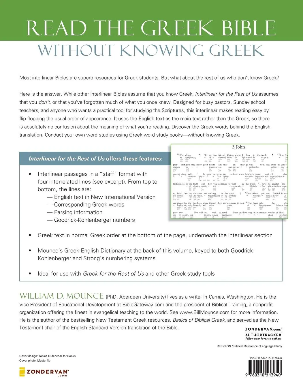 Rückseite: 9780310513940 | Interlinear for the Rest of Us | William D. Mounce | Taschenbuch