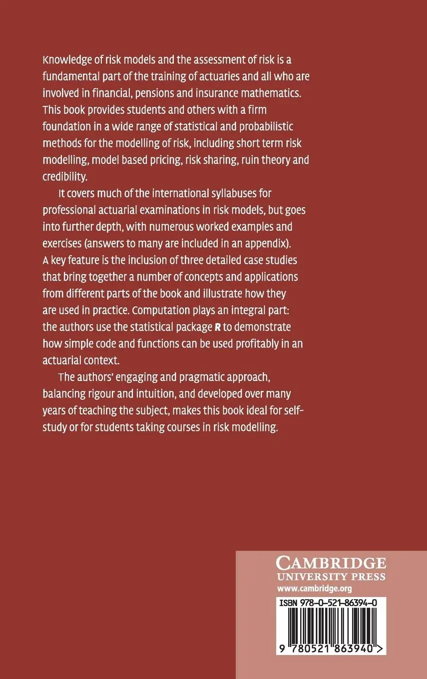 Rückseite: 9780521863940 | Risk Modelling in General Insurance | Roger. J Gray (u. a.) | Buch