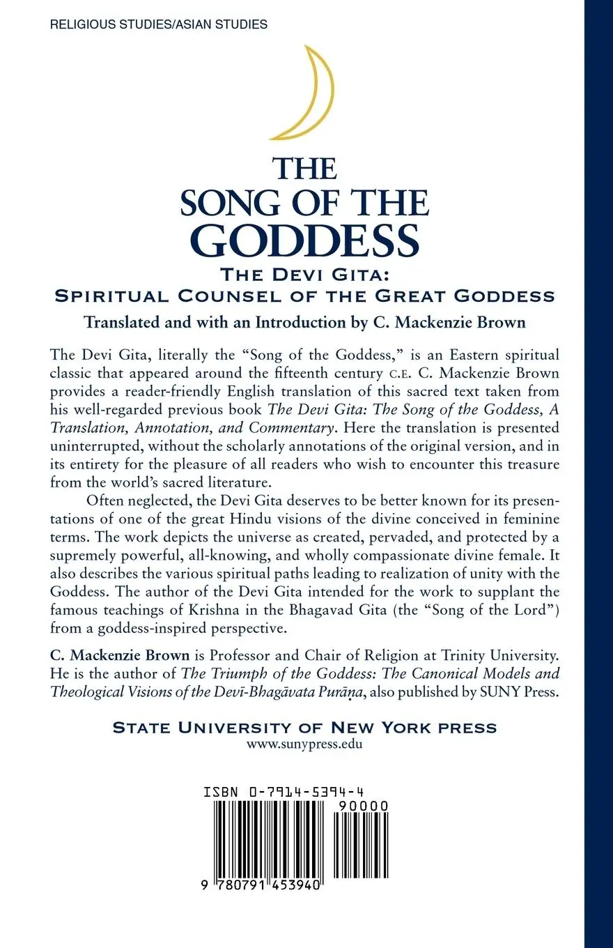 Rückseite: 9780791453940 | The Song of the Goddess | Taschenbuch | Englisch | 2002 | SUNY Press
