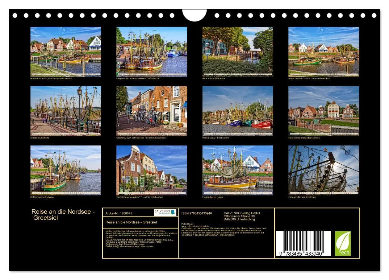 Bild: 9783435433940 | Reise an die Nordsee - Greetsiel (Wandkalender 2025 DIN A4 quer),...