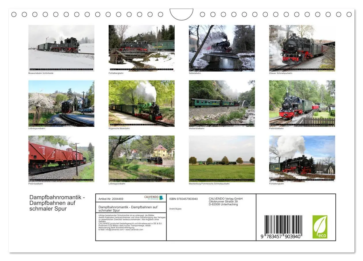 Bild: 9783457903940 | Dampfbahnromantik - Dampfbahnen auf schmaler Spur (Wandkalender...
