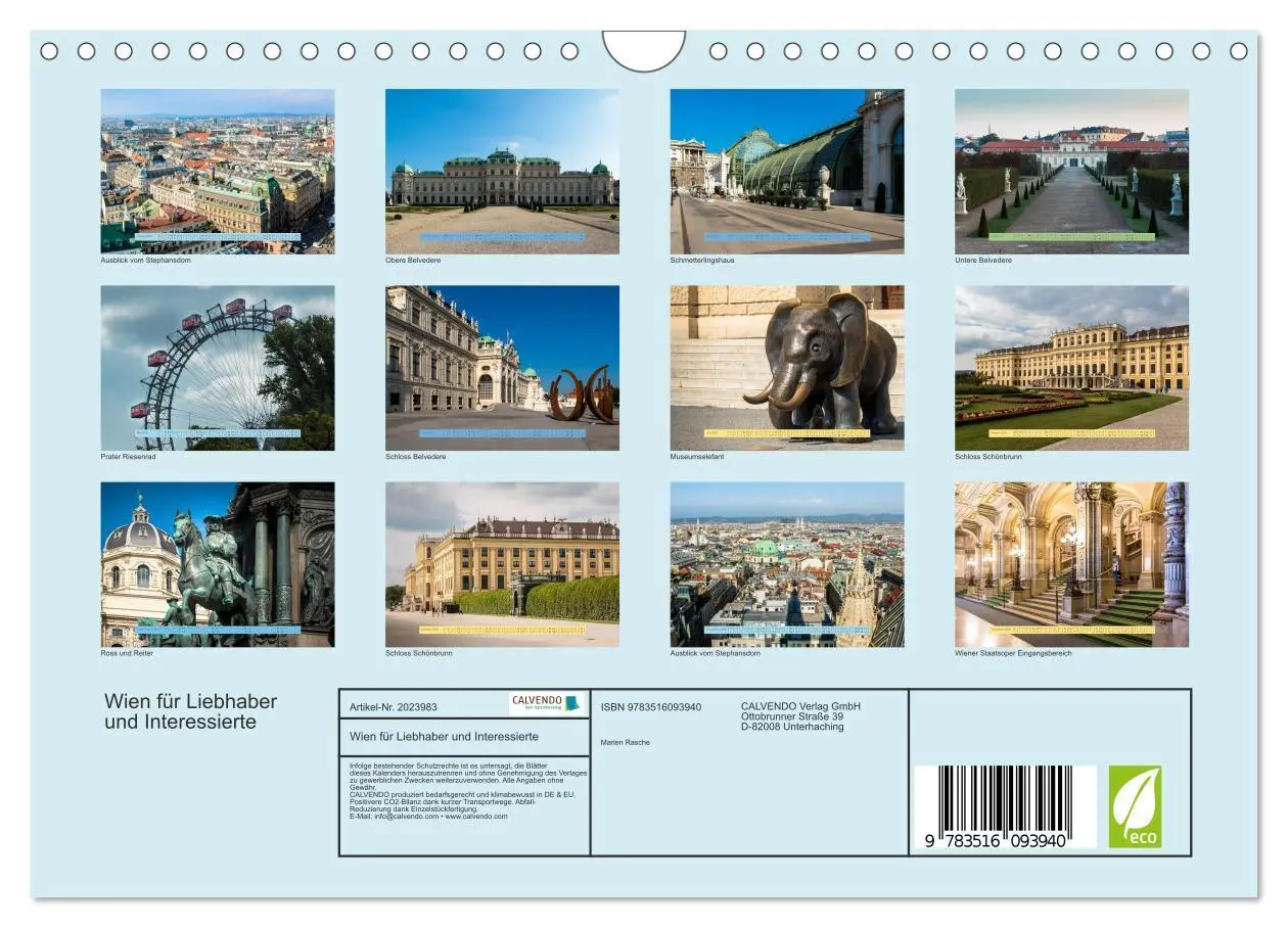 Bild: 9783516093940 | Wien für Liebhaber und Interessierte (Wandkalender 2026 DIN A4...