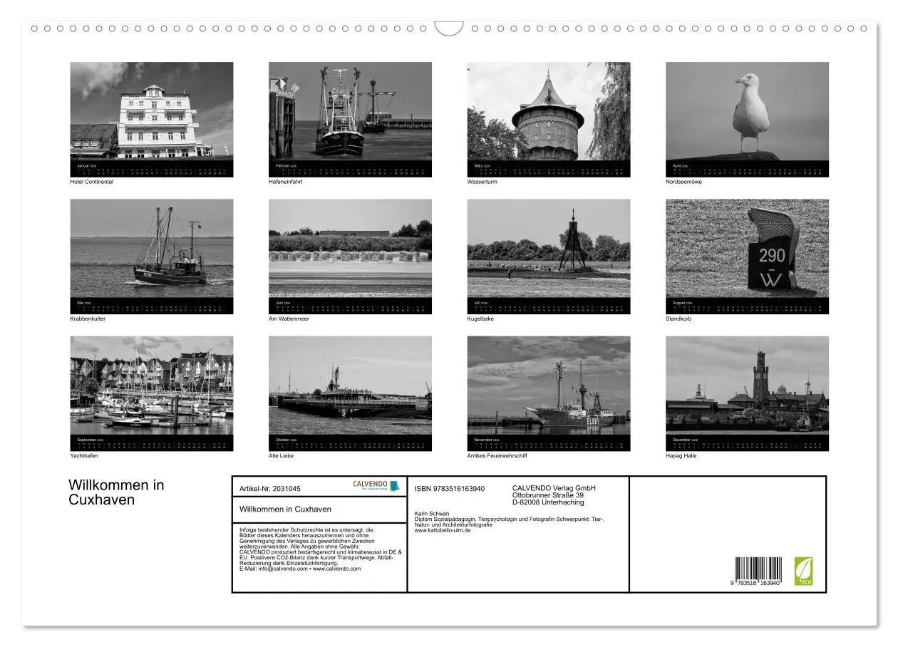 Bild: 9783516163940 | Willkommen in Cuxhaven (Wandkalender 2026 DIN A2 quer), CALVENDO...
