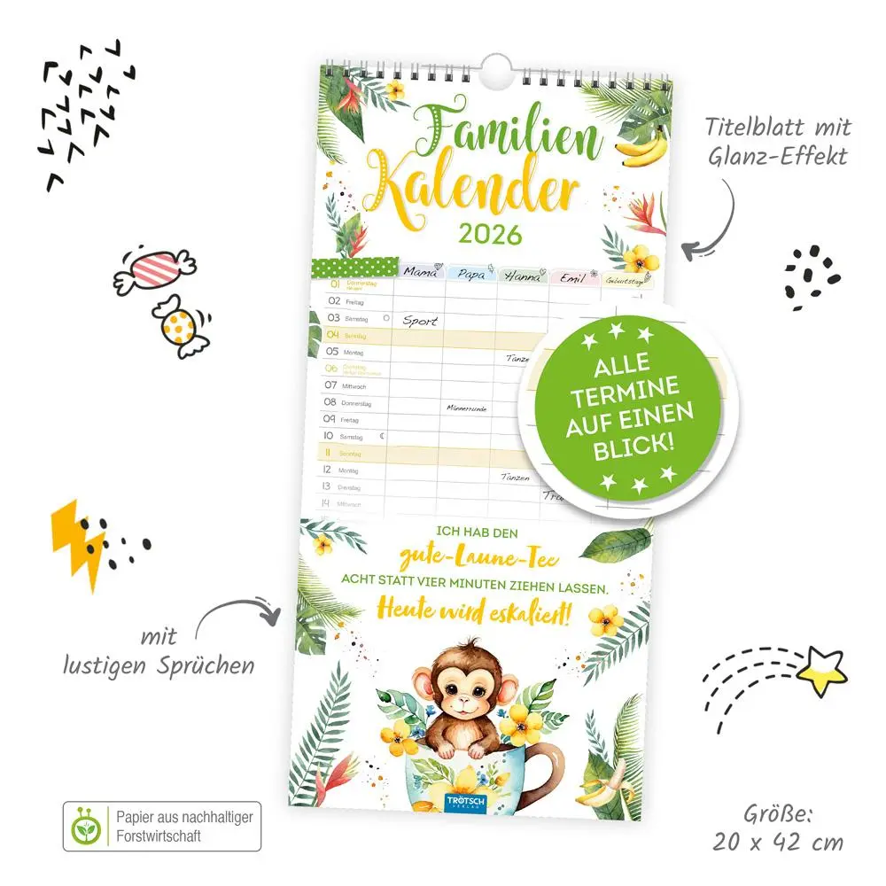 Bild: 9783988023940 | Trötsch Familienkalender Spruchreif 2026 | Wandkalender | KG | 24 S.