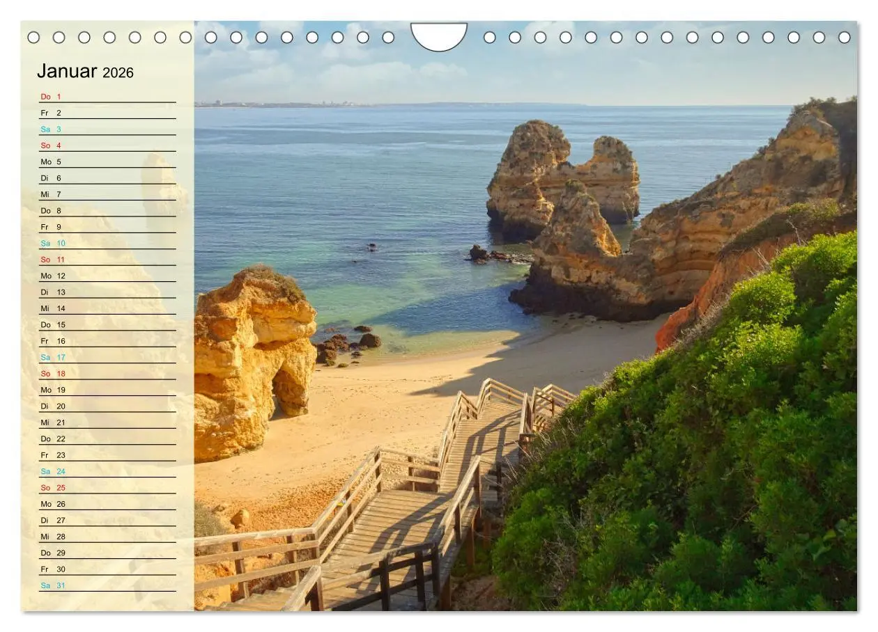 Bild: 9783457654040 | Die Küste der Algarve (Wandkalender 2026 DIN A4 quer), CALVENDO...