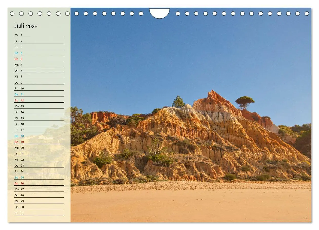 Bild: 9783457654040 | Die Küste der Algarve (Wandkalender 2026 DIN A4 quer), CALVENDO...