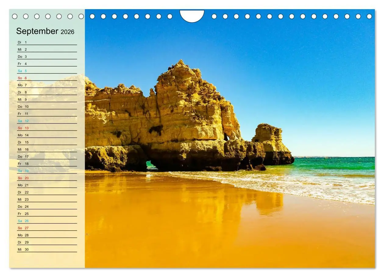 Bild: 9783457654040 | Die Küste der Algarve (Wandkalender 2026 DIN A4 quer), CALVENDO...