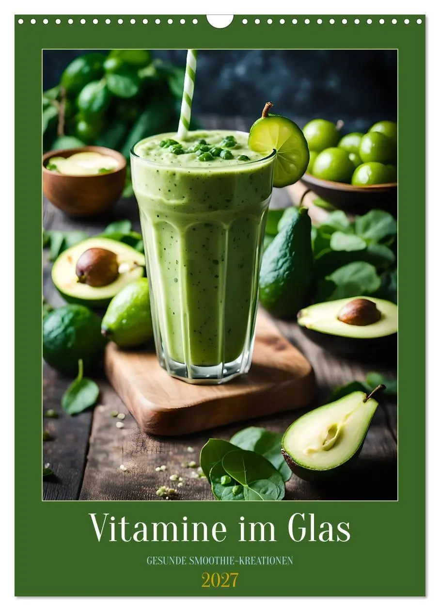 Cover: 9783569074040 | Vitamine im Glas - Gesunde Smoothie Kreationen (Wandkalender 2027...