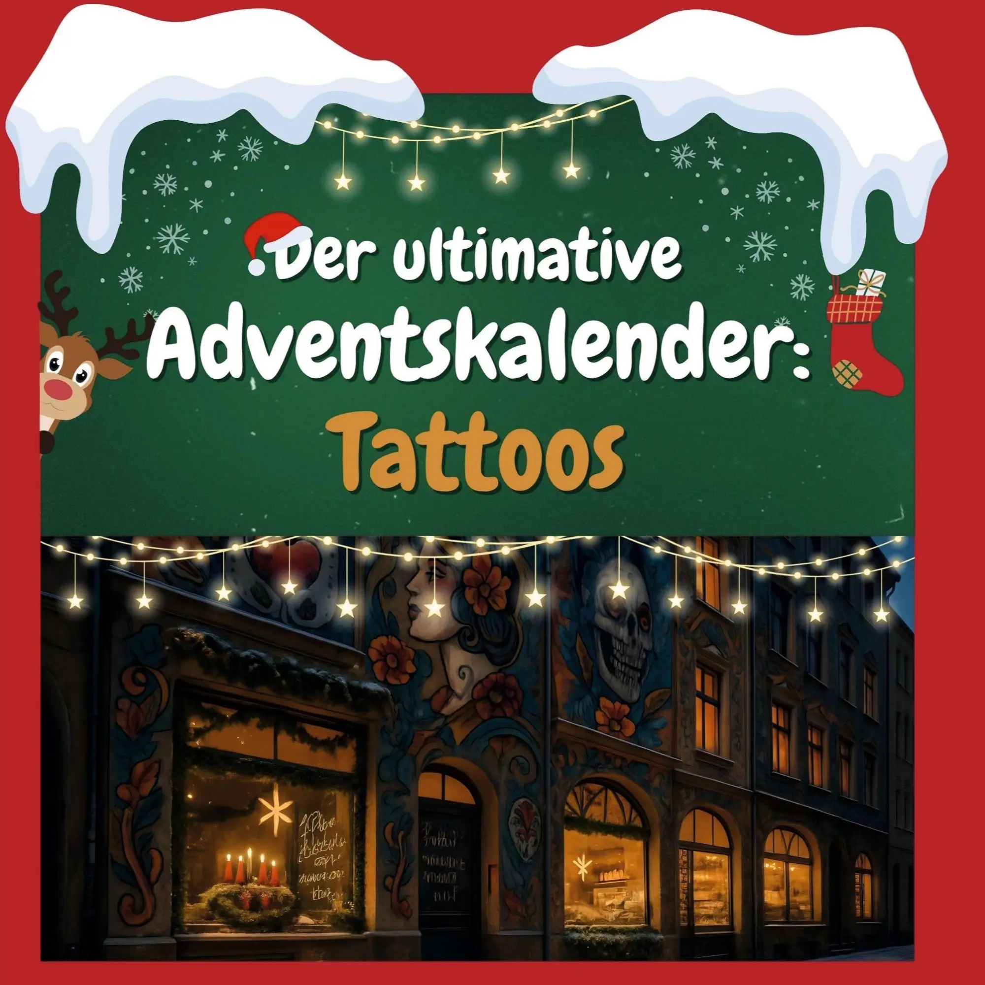 Cover: 9783695324040 | Der ultimative Adventskalender: Tattoos | Emilia Münch | Taschenbuch