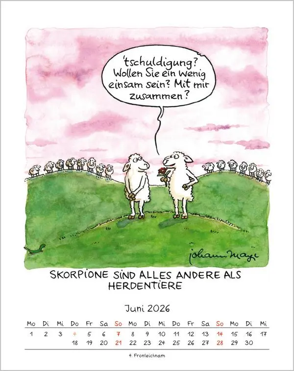 Bild: 9783731884040 | Skorpion 2026 | Verlag Korsch | Kalender | Spiralbindung | 13 S.