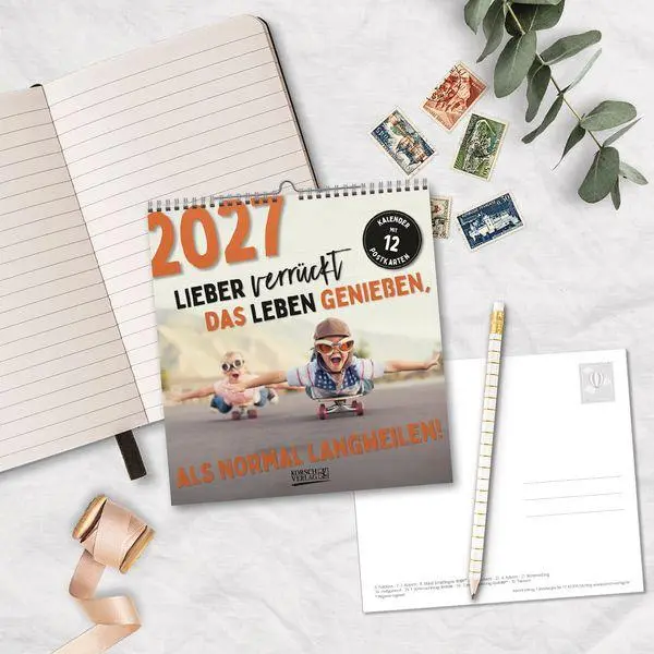 Bild: 9783819304040 | Lieber verrückt das Leben genießen 2027 | Verlag Korsch | Kalender