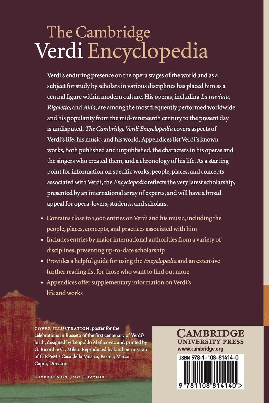 Rückseite: 9781108814140 | The Cambridge Verdi Encyclopedia | Roberta Montemorra Marvin | Buch