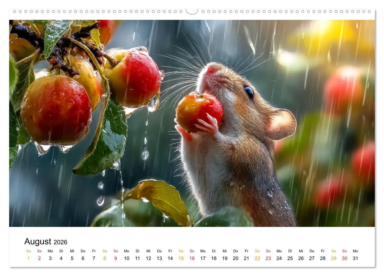 Bild: 9783516594140 | Regen? Na und! Mäuse (Wandkalender 2026 DIN A2 quer), CALVENDO...