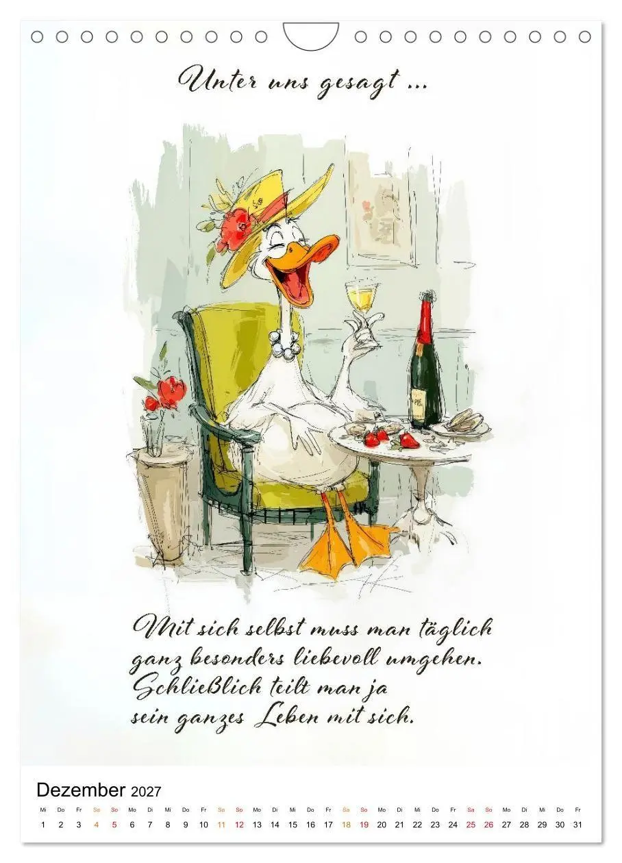 Bild: 9783516804140 | Blöde Gans - Denkste! (Wandkalender 2027 DIN A4 hoch), CALVENDO...