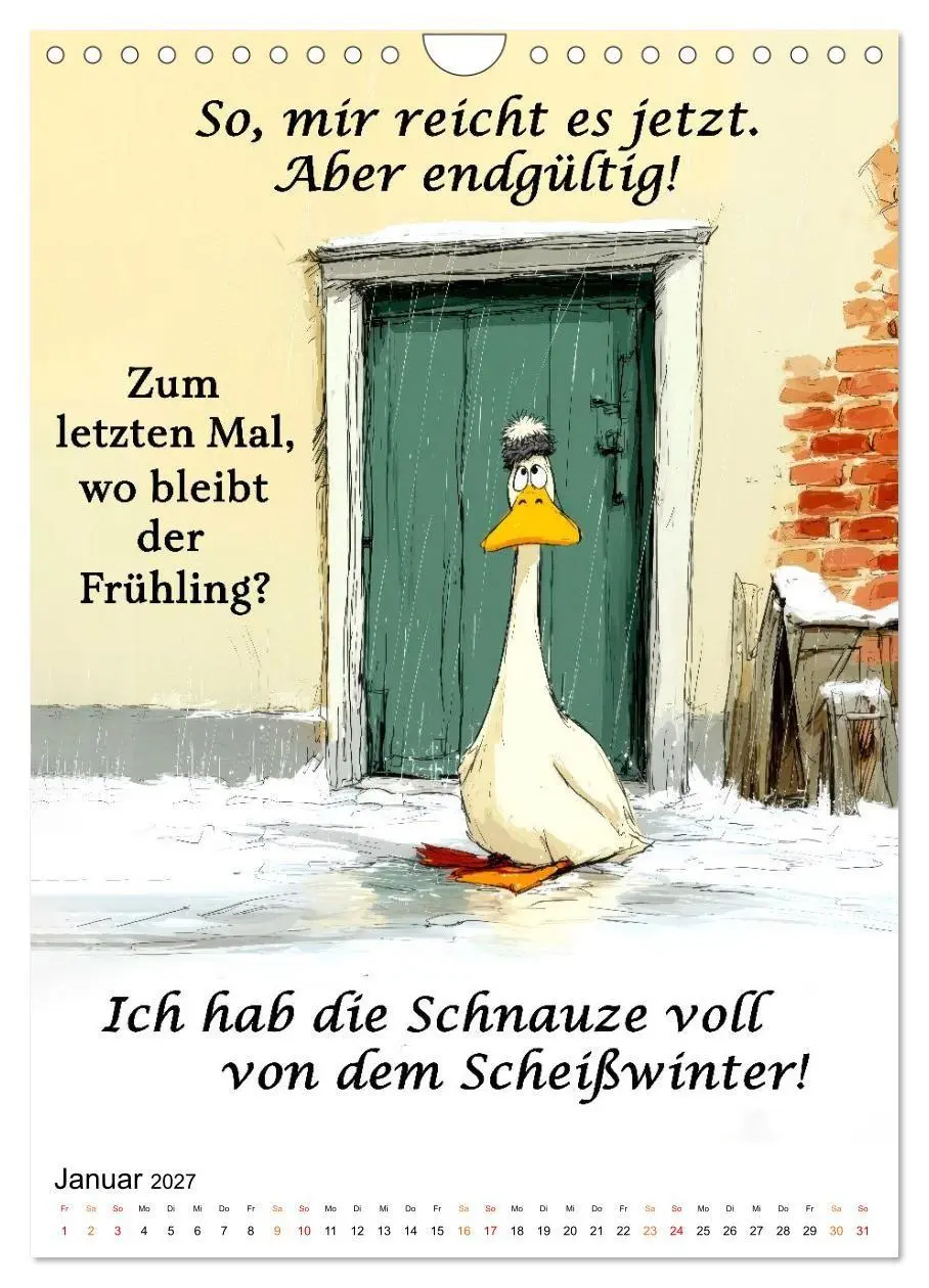 Bild: 9783516804140 | Blöde Gans - Denkste! (Wandkalender 2027 DIN A4 hoch), CALVENDO...