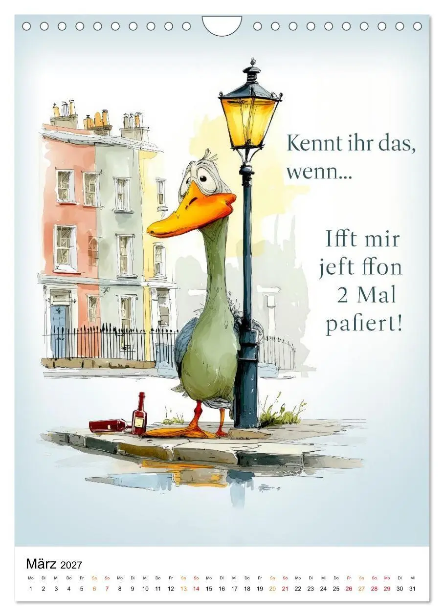Bild: 9783516804140 | Blöde Gans - Denkste! (Wandkalender 2027 DIN A4 hoch), CALVENDO...